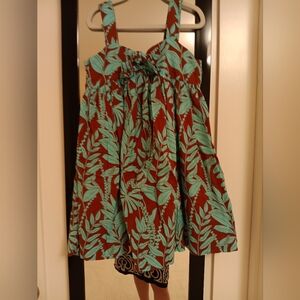 Tropical Leaf Print Dress